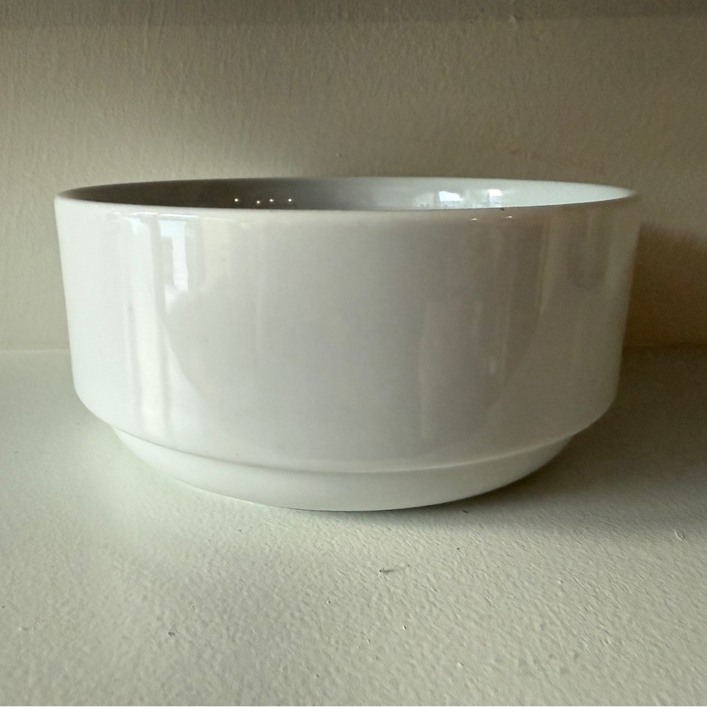 Crate & Barrel White Logan Stacking Cereal Bowl Replacement